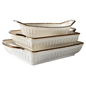 3-Piece Ceramic Casserole Baking Dish Set - Cookware Collection
