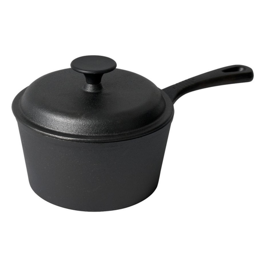 Cast Iron Saucepan with Lid - Heavy-Duty Pot for Even Heat & Rich Cooking