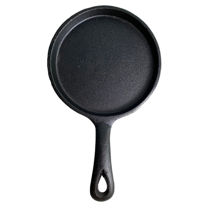 Cast Iron Skillet Fry Pan - 13 cm Heavy-Duty Cooking Pan for Even Heat & Searing
