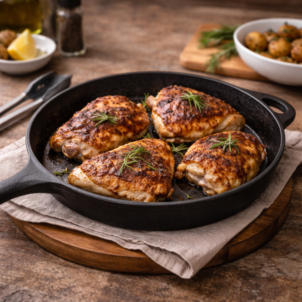 Cast Iron Skillet Fry Pan - 13 cm Heavy-Duty Cooking Pan for Even Heat & Searing