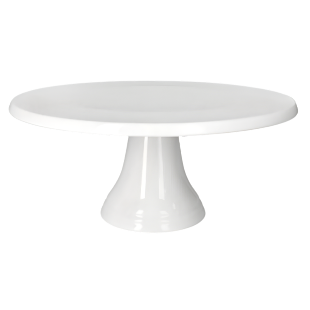Elegant White Ceramic Cake Stand – Premium Display Plate for Cakes, Tarts & Desserts