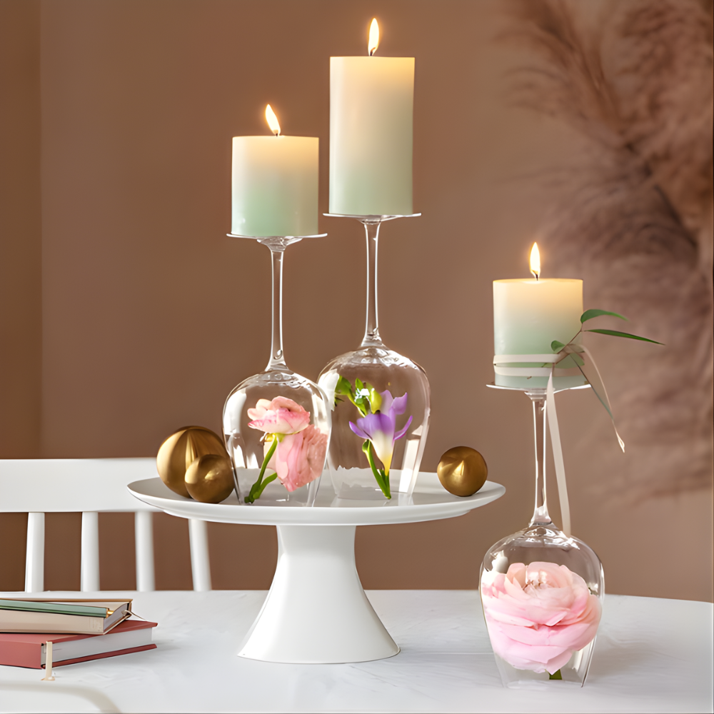 Elegant White Ceramic Cake Stand – Premium Display Plate for Cakes, Tarts & Desserts