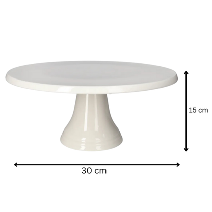 Elegant White Ceramic Cake Stand – Premium Display Plate for Cakes, Tarts & Desserts