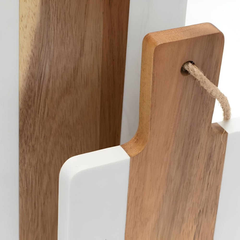 Premium Wooden Cheese Board with Handle and Hanging Rope - 25 cm
