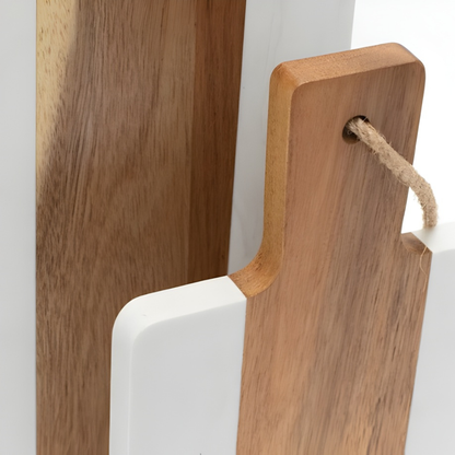 Premium Wooden Cheese Board with Handle and Hanging Rope - 25 cm