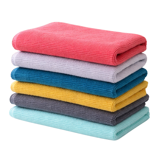 6-Pack Microfiber Cleaning Cloths - Multi-Purpose & Ultra-Absorbent Towels