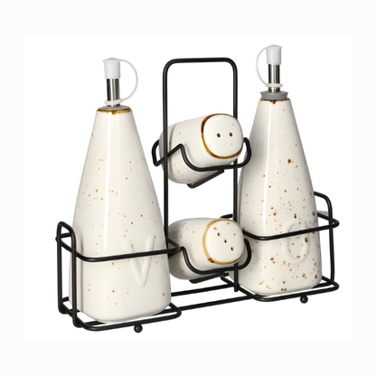Ceramic Seasoning Condiment With Rack