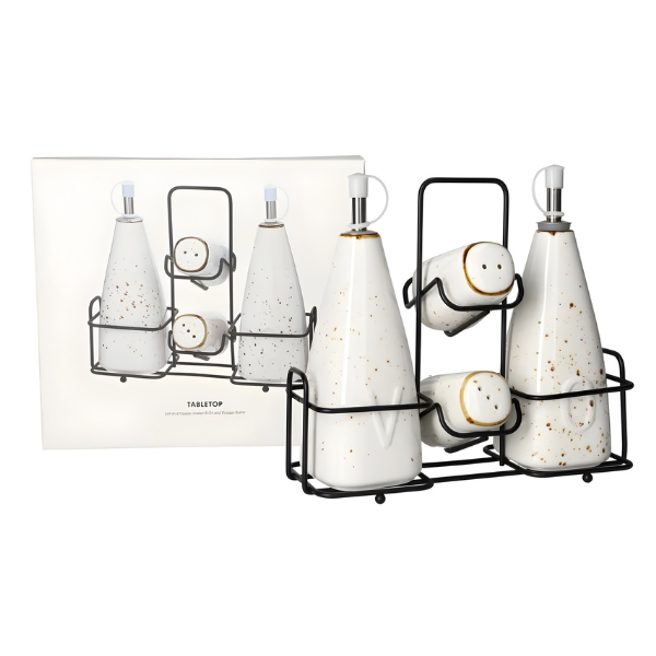 Ceramic Seasoning Condiment With Rack