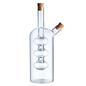 Glass Oil & Vinegar Cruet Bottle with Dual Spouts and Cork Stoppers - 270ml