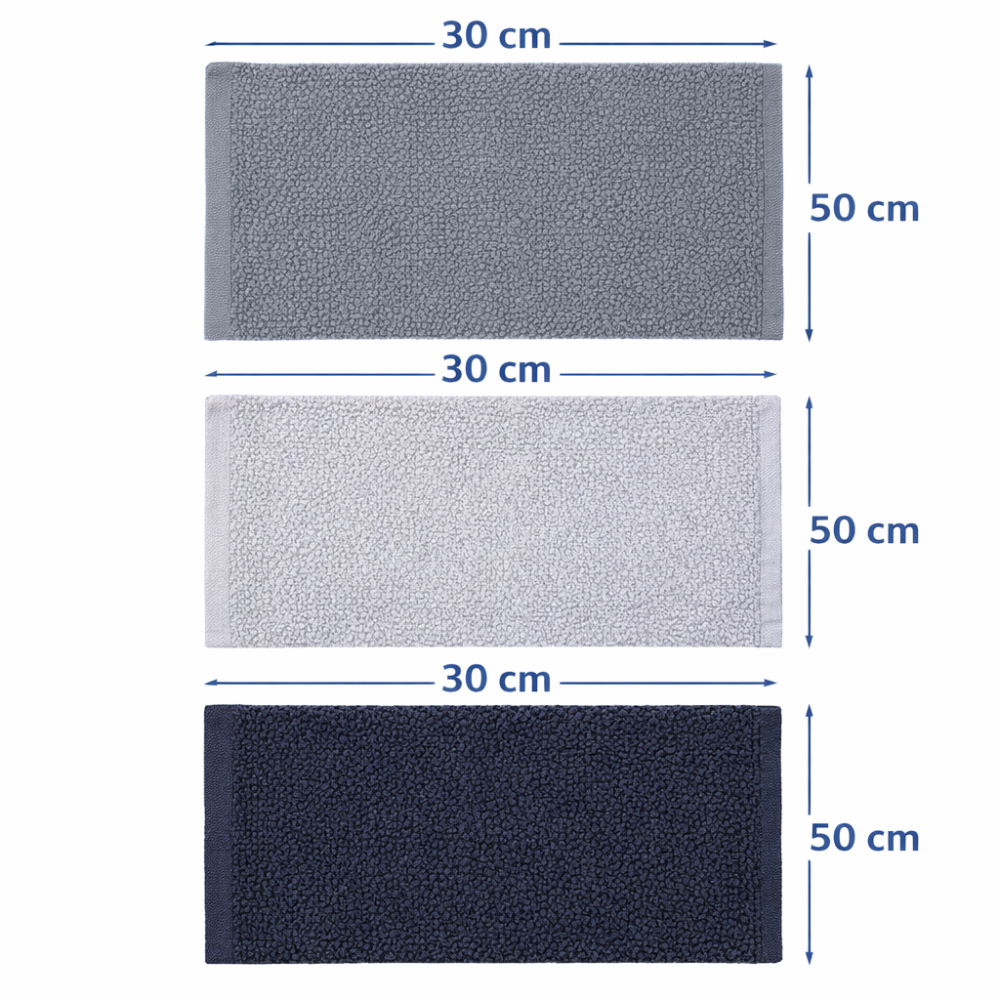 Cotton Face Towels - Soft, Absorbent and Quick-Drying Washcloth Set - 3-Pack