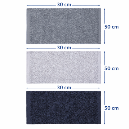 Cotton Face Towels - Soft, Absorbent and Quick-Drying Washcloth Set - 3-Pack