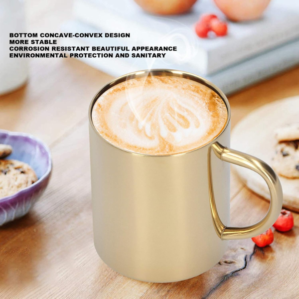 Stainless Steel Cups Set - Durable Drinkware - 304ml - 6-Piece Set