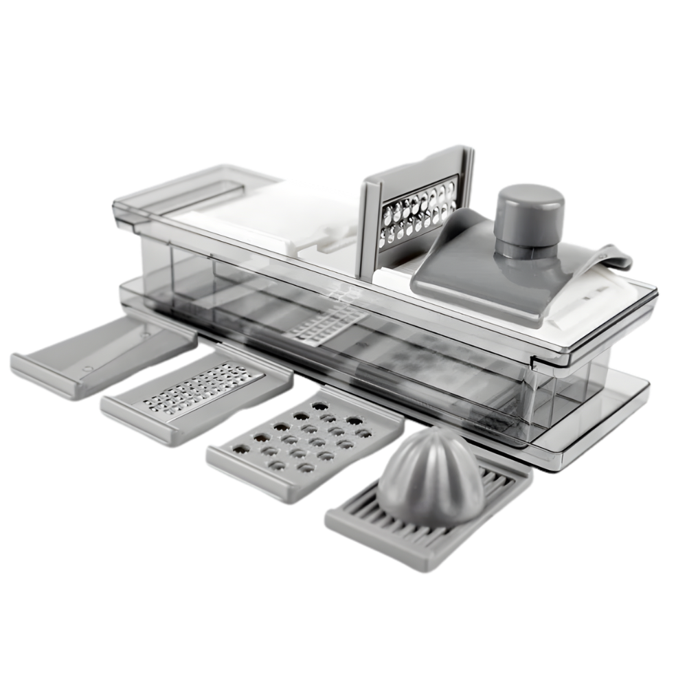 Multi-Function Mandoline Slicer & Grater Set & Garlic Press Combo