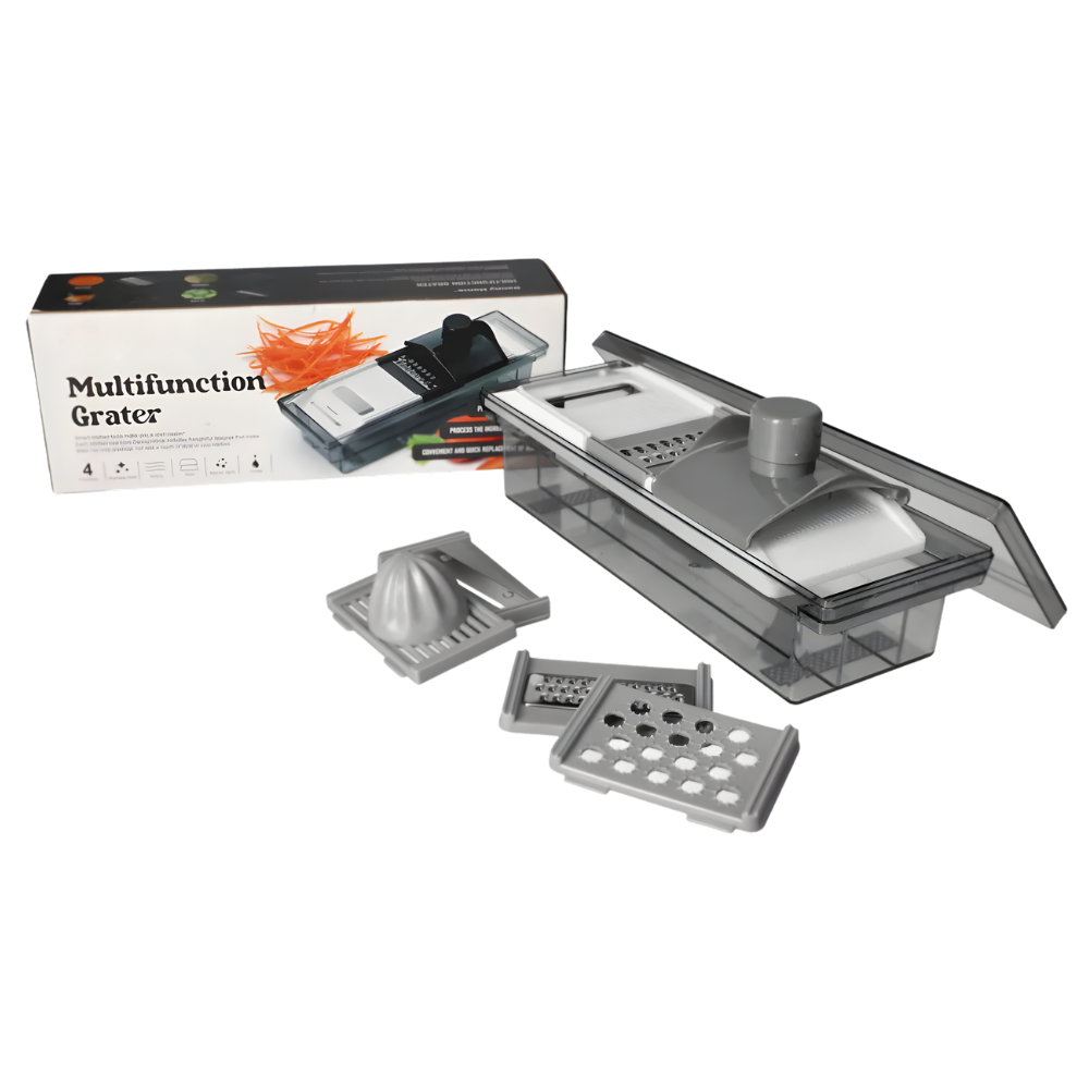 Multi-Function Mandoline Slicer & Grater Set with Storage Container