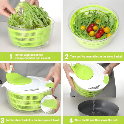Salad Spinner - Large Capacity Vegetable Dryer