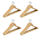 Brown Wooden Hangers - Keep Your Wardrobe Organised in Style - 20 Pack