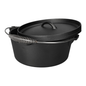 Cast Iron Potjie Pot with Lid & Carry Handle - Outdoor & Indoor Cooking