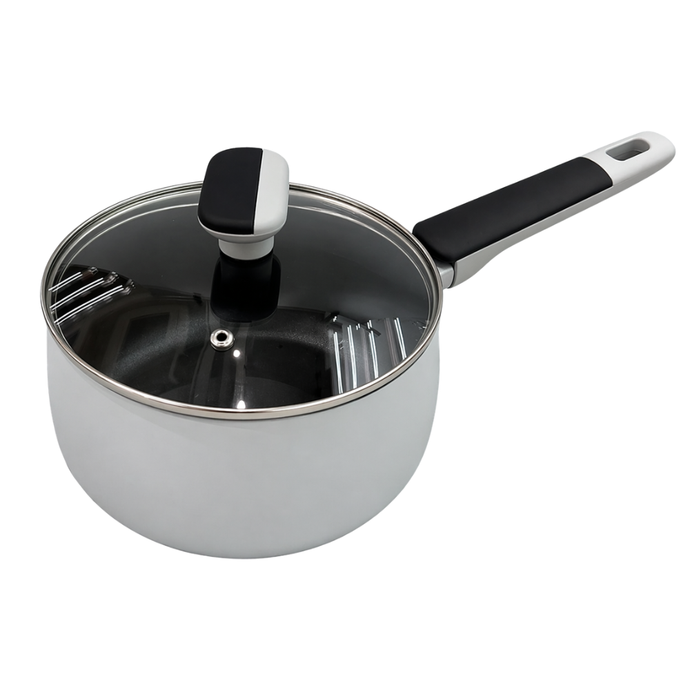 Non-Stick Saucepan with Glass Lid – Anti-Scald Handle Cooking Pot
