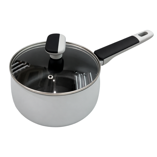 Non-Stick Saucepan with Glass Lid – Anti-Scald Handle Cooking Pot