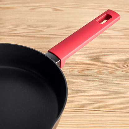 Non-Stick Frying Pan with Heat-Resistant Red Handle - Induction Ready
