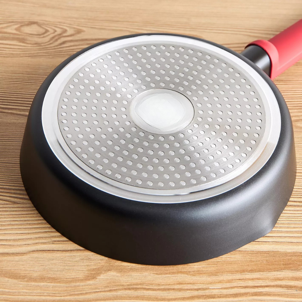 Non-Stick Frying Pan with Heat-Resistant Red Handle - Induction Ready