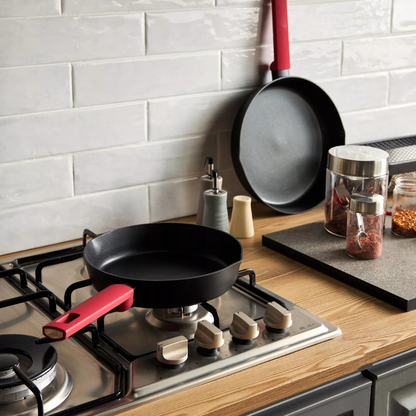Non-Stick Frying Pan with Heat-Resistant Red Handle - Induction Ready