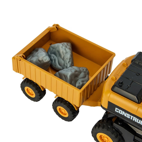 Construction Excavator Toy Set with Trailer & Accessories – Kids Engineering Play Vehicle Set