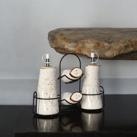 Ceramic Seasoning Condiment With Rack