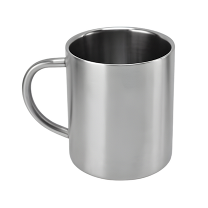 Premium 6-Piece Stainless Steel Cups Set - Durable Drinkware(400ml)