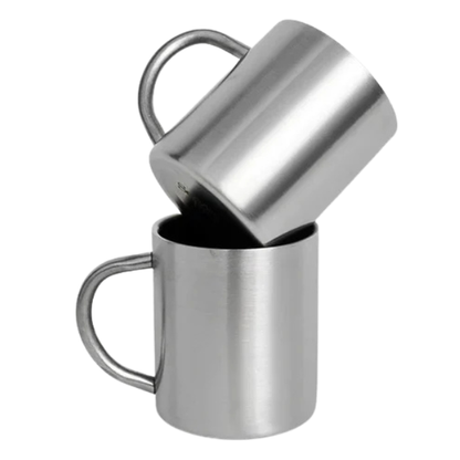 Premium 6-Piece Stainless Steel Cups Set - Durable Drinkware(400ml)