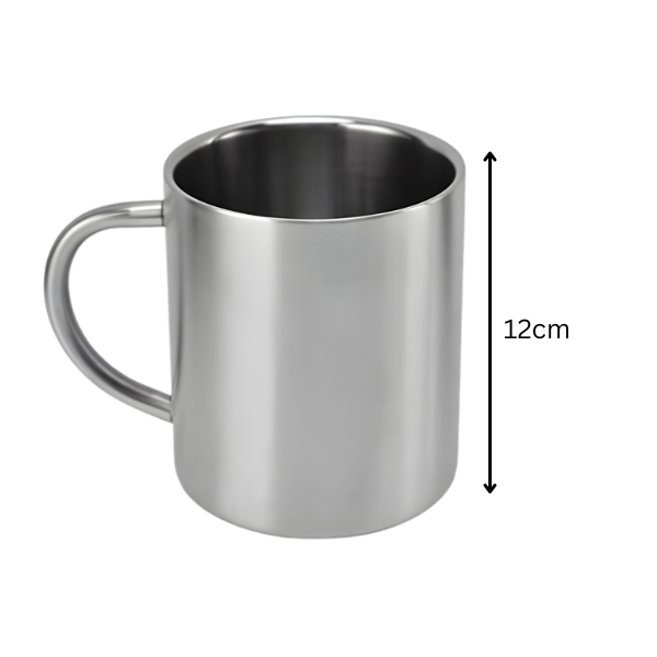 Premium 6-Piece Stainless Steel Cups Set - Durable Drinkware(400ml)