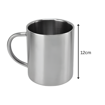 Premium 6-Piece Stainless Steel Cups Set - Durable Drinkware(400ml)