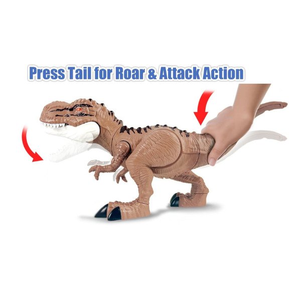 Dinosaur T-Rex Roaring Action Figure Toy - Sound and Movement for Kids