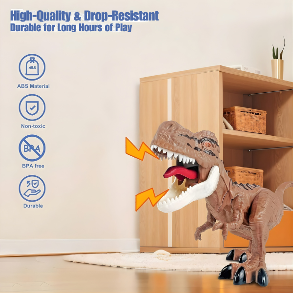 Dinosaur T-Rex Roaring Action Figure Toy - Sound and Movement for Kids