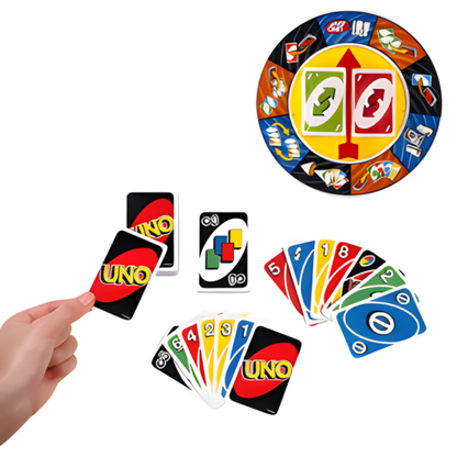 UNO Spin & Classic UNO Card Game Bundle – Family Party Game Set