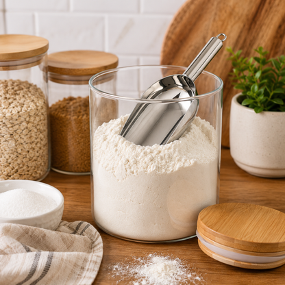 Stainless Steel Utility Scoop – Multi-Purpose Kitchen & Food Scoop