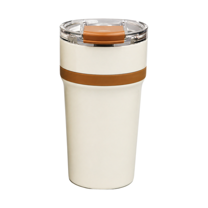Double Wall Vacuum Tumbler Mug – Ceramic Coated Insulated Coffee Flask