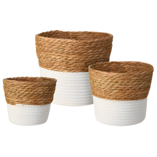 Woven Seagrass Storage Basket Set - For Home Storage & Organisation