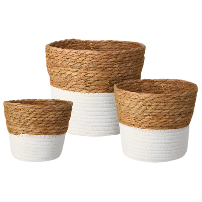 Woven Seagrass Storage Basket Set - For Home Storage & Organisation
