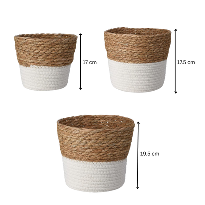 Woven Seagrass Storage Basket Set - For Home Storage & Organisation