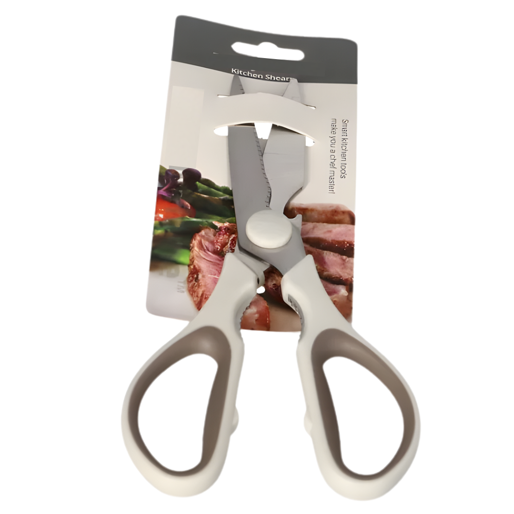 5-Piece Wooden Kitchen Utensil Set with Pasta Server & Scissors